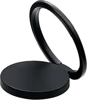 TENOC Phone Grip Sticky 360° Rotation Universal Stand Finger Ring Holder Slim Kickstand for Cell Phone Case, Black