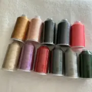 New brothreads - Assorted Colors of Huge Spool 5000M Polyester Embroidery thread
