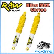 Ford Ranger PX PX2 4WD RAW Rear Nitro MAX Gas Shock Absorbers 2" 0-50mm Lift