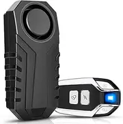 ONVIAN 113dB Wireless Anti-Theft Motorcycle Bike Alarm - Waterproof Bicycle Security With Vibration Motion Sensor and Black Remote