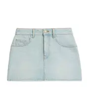 AMI Logo Patch Mini Denim Skirt 33,31,32 Green