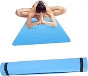 ifundom Portable Slip Yoga Mat for Outdoor Camping Fitness Blue Exercise Mat for Hot Yoga Pilates Aerobics and Stretching Routines