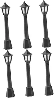 Kisangel 6Pcs Miniature Street Light Model Simulated Micro Landscape Light Ornaments Exquisite Design for Playtime Lightweight and Decor for Garden Pathways