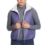 Bass Outdoor Women Reversible Zip Front Vest Gardenia Size M