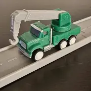 Green Crane Truck NEW Road To Gold Driven Battat Pocket Micro Toy Car