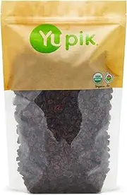 Yupik Organic California Flame Raisins, 2.2 lb, Kosher, Non-GMO, Vegan, Whole Dried Fruits, Naturally Sweet, No Added Sugar, Seedless, Healthy Snacks, Fruity Topping & Inclusion, Ideal for Baking