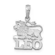 14K White Gold Wg Leo Zodiac Charm