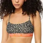 NWT Calvin Klein CK One Unlined Bralette in Distorted Animal Print Womens Small