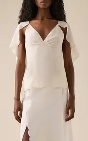 [Chloé] Silk-Georgette Cape Top