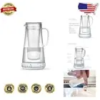 Hand Blown Glass Pitcher with Silicone Base - Ultimate 7-Cup Water Purification