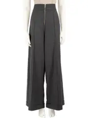 Grey High Waist Extra Wide Fit Trousers