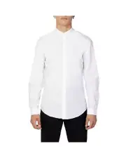 Antony Morato Mandarin Collar Shirt Long Sleeves - Shirts - White -Size 52