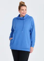 [Taking Shape] Taking Shape Drawstring Collar Sweat Size 16 in Malibu Blue, Cotton - Plus Size Women's Tops & T Shirts Malibu Blue