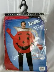 ADULT RED KOOL AID GUY PITCHER HALLOWEEN COSTUME DRESS UP - One Size Fits Most