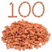 Brick Block Red Brick 1 35 100 Pieces Miniature Brick Diorama Set Model Brick