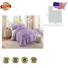 Timeless Emily Chenille Bedspread - Floral Design Full Bedspread in Lavender