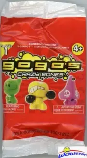 GoGo’s Crazy Bones Series 1 Factory Sealed Pack( 3 Bones & 3 Stickers!)