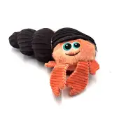 KONG CuteSeas Rufflez Hermit Crab Super Squeaky Soft Toss & Shake Dog Toy 9x7"