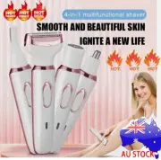 Rechargeable 4 in 1,Cordless Electric Lady Shaver Painless Razor Bikini TrimmerA