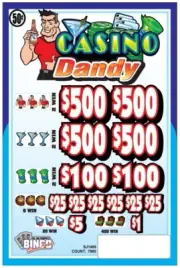NEW pull tickets CASINO DANDY .50c - Instant Tabs