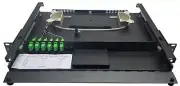 6 Fiber 1RU Rack Mount w/ 6 SC/APC Simplex Adapters, Singlemode Pigtails & Tray