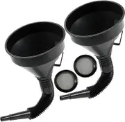 2x Car Auto Motorcycle Plastic Flexible Spout Gas Oil Water Fuel Funnel Tool Kit