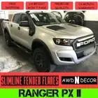 Matt Black Slim Fender Flares Black Guard Trim Fits To Ford Ranger PX2 2015-2018