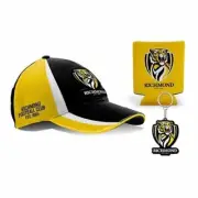 Richmond Tigers AFL Cap Hat Can Cooler Keyring Key Chain Gift Set