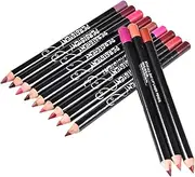 Matte Lip Liner Set - Natural Lip Makeup | 12Waterproof Lip Liner | Lip Pencil Set | Lip Gloss Make Up | Long-Lasting For Women Girls For Travel