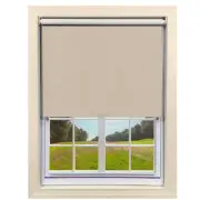 StyleWell Cut to Size Beige Cordless Blackout Fabric Roller Shade 37.25"W x 72"L