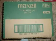 Case of 10 Maxell T-120 PLUS VHS Cassette Tape - NEW