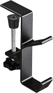 Desk Clamp Bag Hook - Desk Mount Headphones Holder,Adjustable Arm Clamp, Portable Headset Hanger, Reduce Desktop Clutter for Table Under Counter