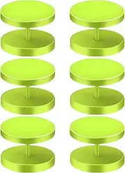 [Decentraland] 3 Pairs Green 1.2 mm(16 G) Stainless Steel Flat Nap Screw Stud Set Fake Ear Plugs Gauges Hide Faux Tragus Flat Back Hypoallergenic Sleep Cartilage Earrings Body Piercing Jewelry Women Men 3 mm