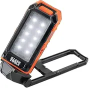 Klein Tools LED Work Light, USB Rechargeable with Built-in Kickstand and Carabiner for Illumination and Charging Small Electronic Devices, 56403