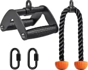 Triceps LAT Pulldown Attachments Home Gym Workout Accessories with Non-Slip