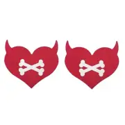10 Pair Women Disposable Bra Pasties Funny Little Devil Skeleton Nipple Stickers