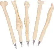 5 Pcs Novelty Creative Bone Shape Ballpoint Pens Finger Pen Nurse Doctor Pen Stationery Gift Crazy Student Gift Pack