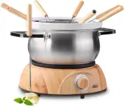 Electric Fondue Pot Set for Melting Chocolate Cheese, 1500W Cheese Fondue Pot Se