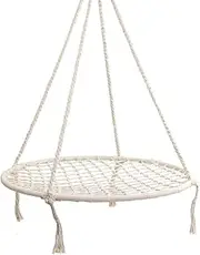 Gardeon Hammock, 3 Spider Chair Portable Camping Swing Hanging Chairs Hammocks Patio Backyard Porch Outdoor Indoor Furniture, with Cushions Easy Installation Cream