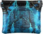 [YXYZRMY] PU Leather Squeeze Coin Purse Spaceship Astronaut Blue, Coin Pouch Change Holder for Women Men, Mini Portable Cosmetic Bags for Women, Multi-colored, one size, Multi-style, Multi-colored, one