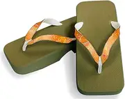 Hajime(一歩) [One Step] [Hajime] Geta Geta Clogs, Soft and Water Resistant, Made of Sponge, 11.2 inches (28.5 cm), GR/Fireworks x Orange, Fireworks x Orange (Hanabi x Orange/28.5), Hannabi × Orange, 28.5 cm