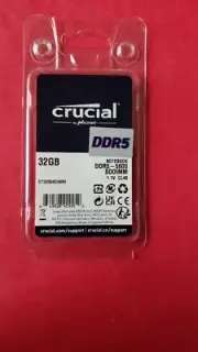 Crucial CT32G56C46S5 32GB DDR5-5600 SODIMM Non-ECC RAM (New)