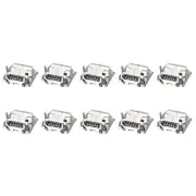 USB Socket Female DIP 5 Pin Connector 1A 30V 7.2mm/Silver Black/20 Pcs