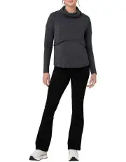 [Ripe] Cameron Roll Neck Nursing Top in Charcoal