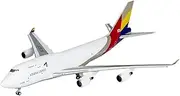 Pre-Built Model Aircraft 17CM 1/400 Large Scale Display Model Airplane for Asiana Airlines Cargo B747-400/B747-400M HL7421 Static Aircraft Miniature Airplane Model(B747-400M)