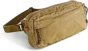 [GOOTIUM] Men’s Crossbody Pack - Canvas Daily Essentials Sling Bag Small Shoulder Backpack, Khaki, Medium, Sling Backpacks