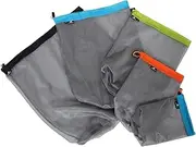 SUPVOX 1 Set Outdoor Storage Sack Durable Polyester Mesh Compression Bags for Camping Travel Lightweight Drawstring Stuff Sacks for Clothes Sleeping Bags Grey S XL XXL