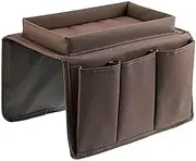 Sofa Armrest Organizer Pockets,Hanging Storage Bag, Hanging Sofa Caddy Storage Bag Arm Rest Organizer TV Remote Control Holder Multi Pockets Armchairs Couch Organizer Bedside Caddy (Color : Coffee)