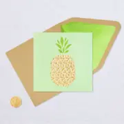 Hallmark BLANK Greeting Card by Signature ~ Bejeweled Pineapple