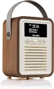 VQ DAB Radio VQ Retro Mini DAB DAB+ Digital Radio with FM Bluetooth Alarm Clock